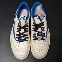 Jordan 1 Retro Low OG SP Fragment x Travis Scott Sail Military Blue