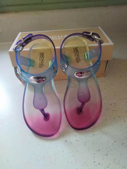 Michael kors jelly Sandals Size 11 kids