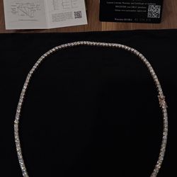 4mm 22in VVS1 Moissanite Rose Gold Tennis Chain