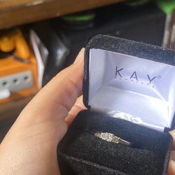 3 Diamond 14k Platinum Engagement Ring 