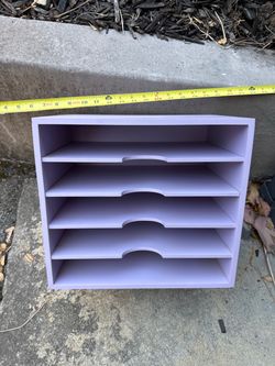 Lavender 5-Tier Desktop Paper Organizer