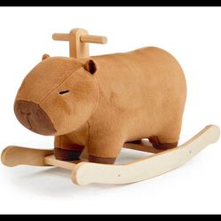 Capybara Rocking Horse Rocker Toy Nursery Child Kids Toddler Plush Wood 