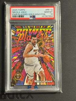 Nikola Jokic 2025 Topps Power Players Gold Holo Foil PSA 10