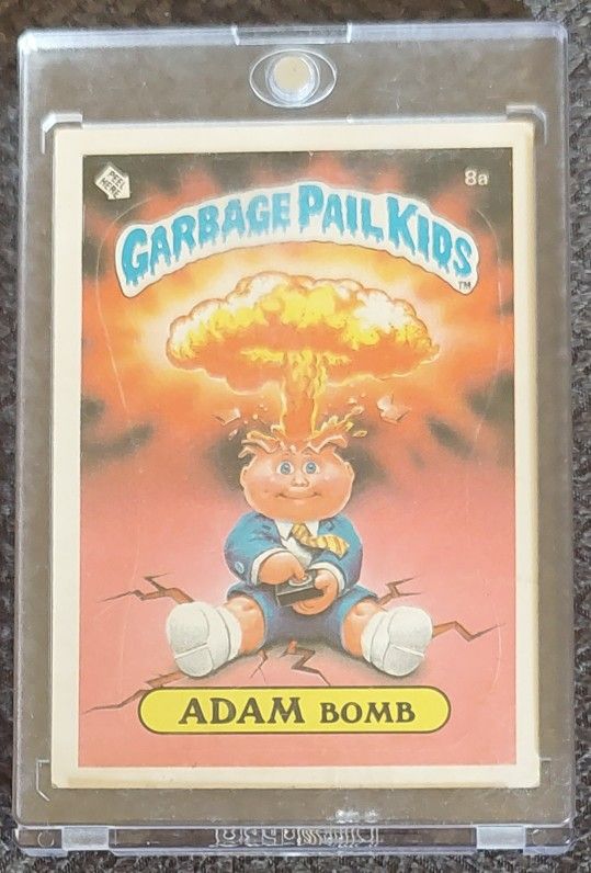 Vintage 1985 Topps Garbage Pail Kids Adam Bomb Card #8A - Original Series 1 - GPK - Rare - Hard To Find - Authentic - Cheaters License Back