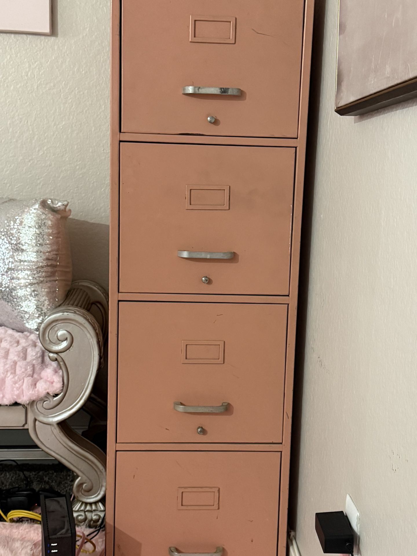 Beautiful Peach /pink File Cabinet