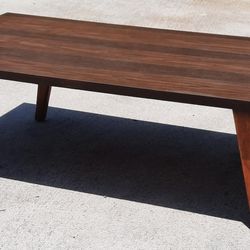vintage 1960's Mid Century Modern Minimalist COCKTAIL COFFEE TABLE with laminate top and solid wood cradle legs And More 