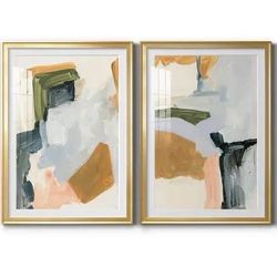 Palette Meld I By Wexford Homes 2 Pieces Framed Abstract Paper Art Print 26.5 in. x 36.5 i