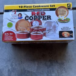 10 Price Cookware Set Red Copper