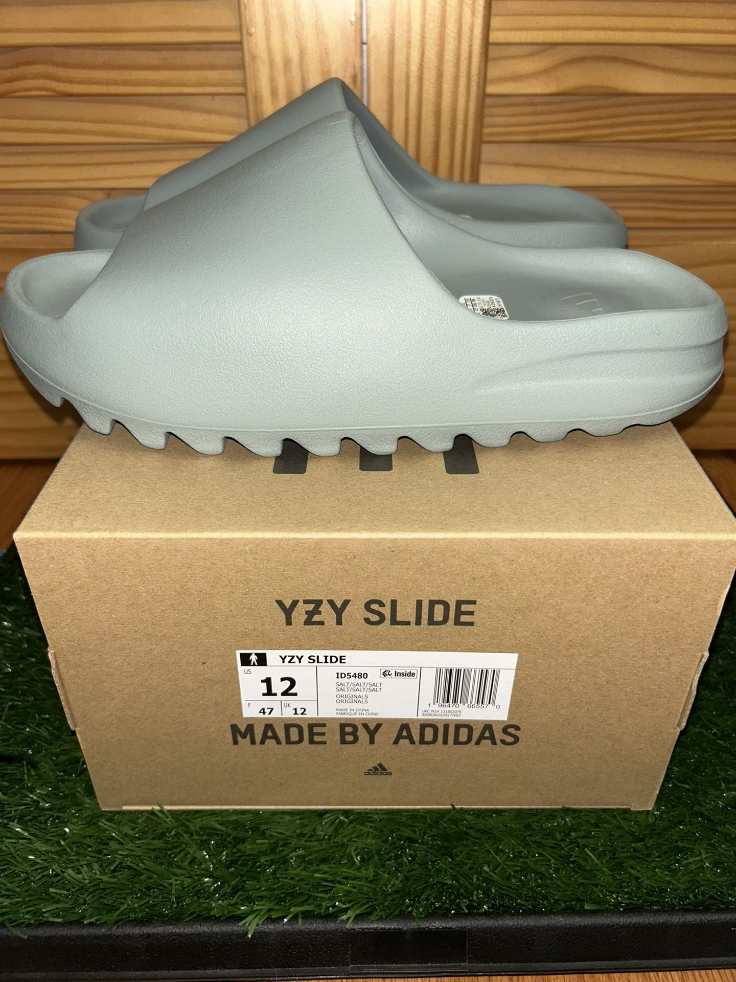 YEEZY SLIDES SALT ID5480) Sizes 8,9,10, BRAND NEW PURCHASED FROM