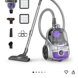 Canister Vacuum, Upgraded 1600W Bagless Canister Vacuum Cleaner