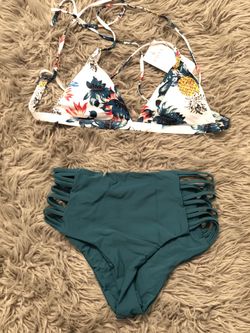 Tropical green bikini