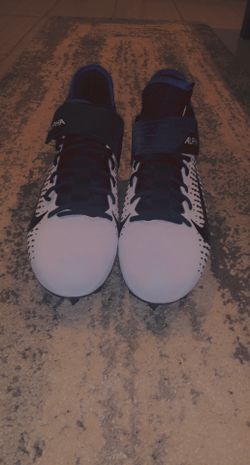 Blue And White Nike Soccer Shoes ( Size 10 )