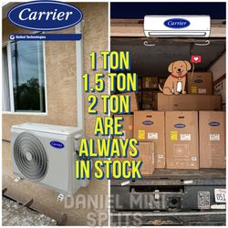 Brand New Carrier Mini Split 12,000 BTU,. 18,000 BTU