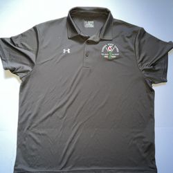 Under Armour Heat Gear Loose Polo New Jersey Garden State Games Hockey Grey 2XL