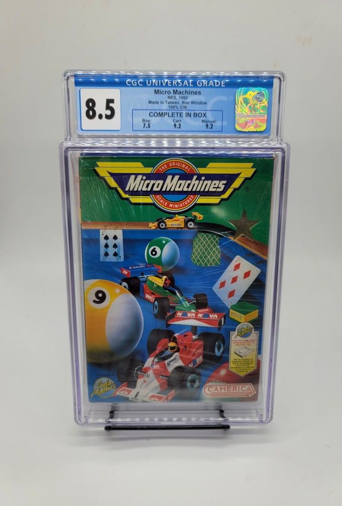 Micro Machines (Nintendo NES) 1992 CGC 8.5 CIB