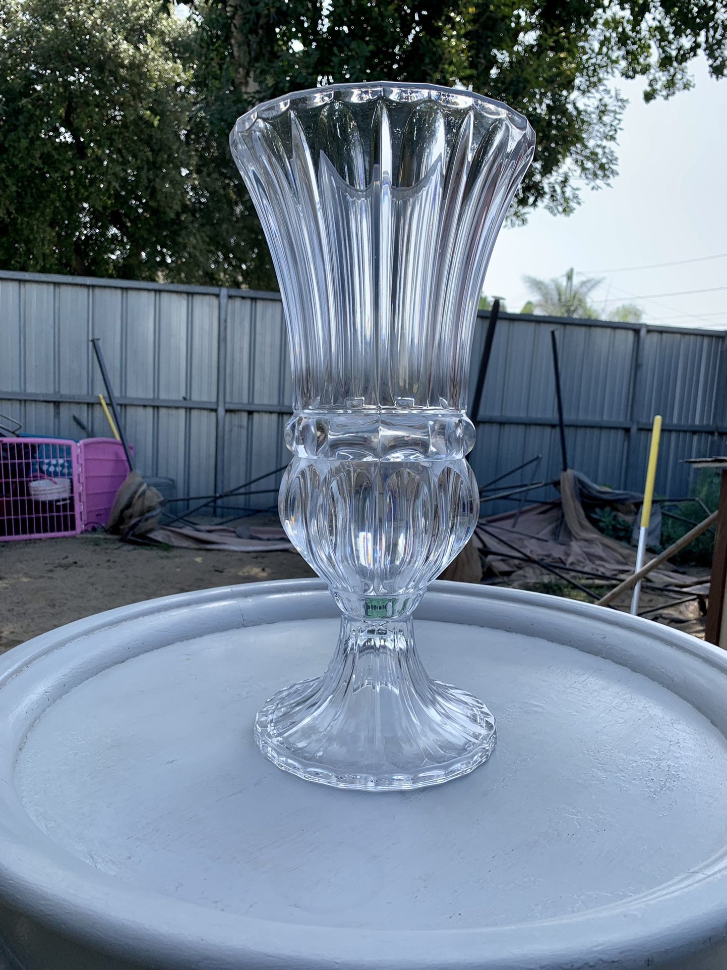 Heavy Crystal Or Glass Vase 