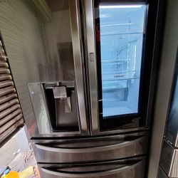 Lg Instaview Refrigerator Black Stainless Steel