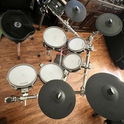 Simmons SD1250 Electric Drum Kit Set Pearl Double Pedal Roc Soc Throne Audio Technica ATH M50X Headset Drumsticks SD 1250