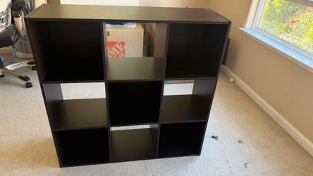 Dark Brown 9-Cube Storage Shelf