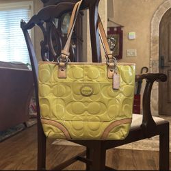 Coach Peyton Embossed Patent Leather Tote