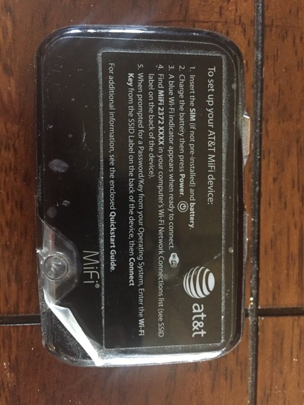 Mifi hot spot AT&T