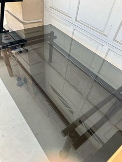 Large Smoked Glass Table Top
