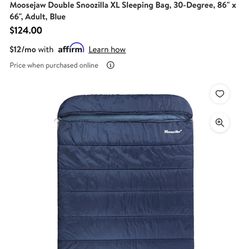 New Moosejaw Double Adult Sleeping Bag XL 30-degree