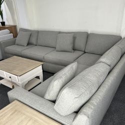 Furniture- 4 Pc Fabric Modular Sectional- Radley