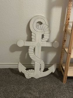 Large Coastal Anchor Wall Decor