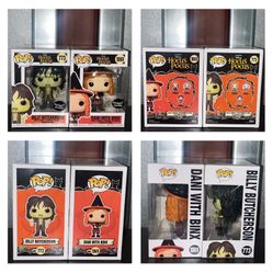 Funko Pop DISNEY HOCUS POCUS Billy Butcherson & Dani w/Binx Exclusives