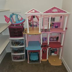 Barbie House And Accessories 