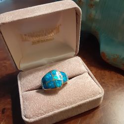 Australian Opal Inlay 925 Silver 24k Layered