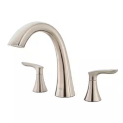 Pfister Weller Tub Filler Faucet RT6-5WRK Brushed Nickel Deck Mounted