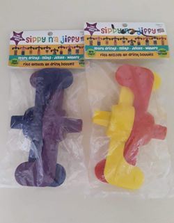 NEW lot of 4 "sippy in a jiffy" sippy cap with handles fits any drink bottles $5 FIRM for ALL!