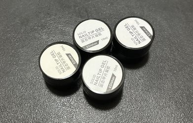 4 solid nailtip gel all clear new Unopened- 10ml each