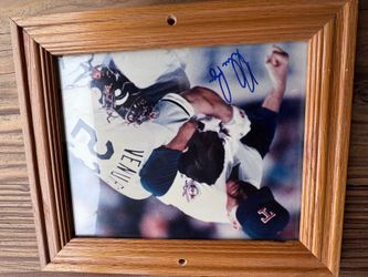 Nolan Ryan Autographed 8×10 "Robin Ventura Fight" Photo – Framed