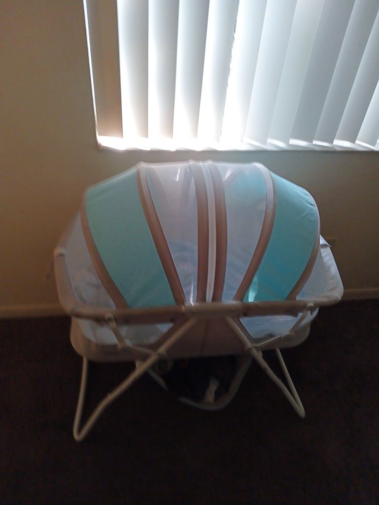 Teal And White Baby Bed, White And Gray Bathtub,Red And Black Travel Carry,Gray Bouncer White And Blue Sitter