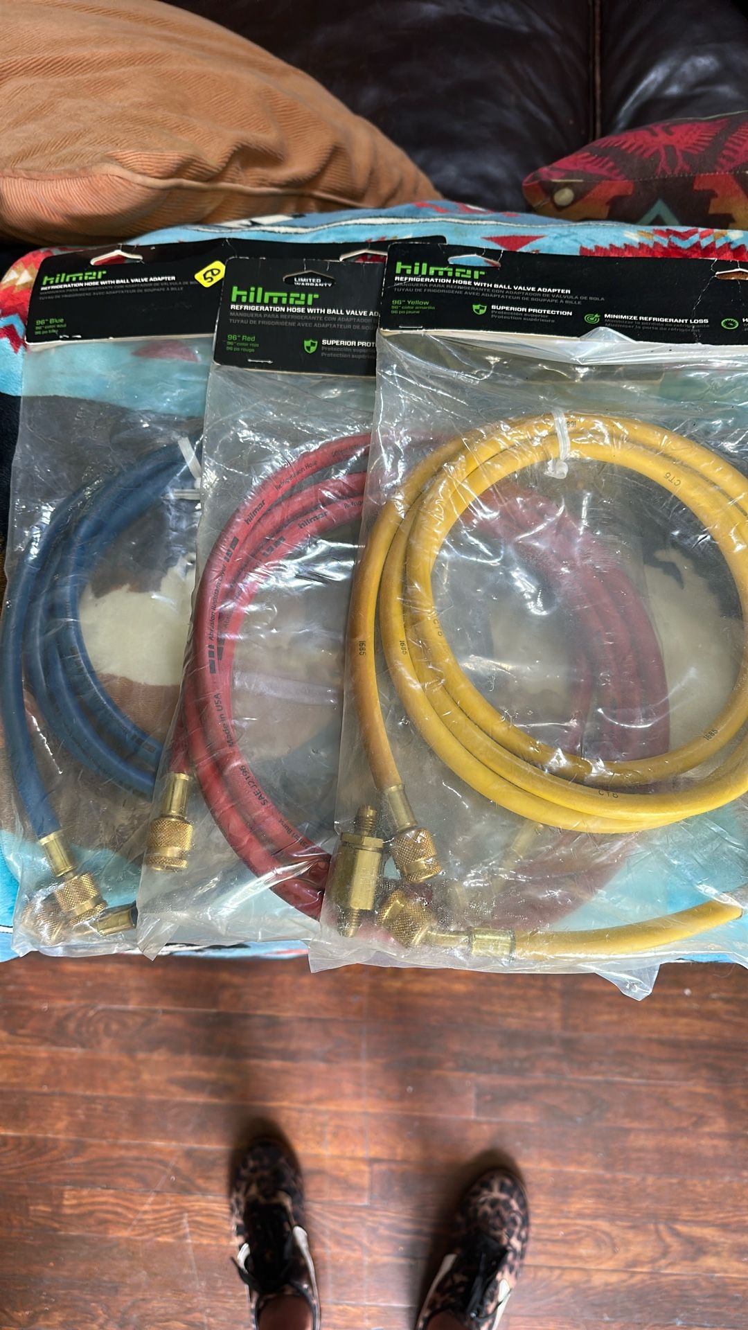 Hilmor 96” Refrigeration Hoses With Ball Adapters