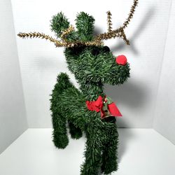 Vintage Topiary Reindeer Christmas Decoration