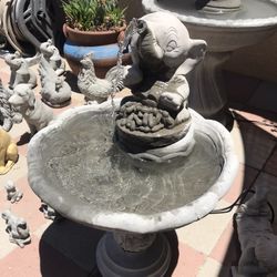 New Water Fountain Made Out Of Cement Pump Included 