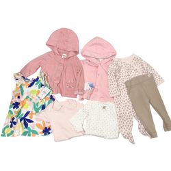Adorable Lot 7 pcs Baby Clothing Set in Pink and Floral size 3m. Some are 3-6. See pictures for details. Charming baby clothing set featuring pink hoo