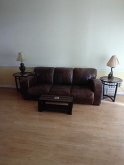 6 piece living room set with 2 custom lamps
