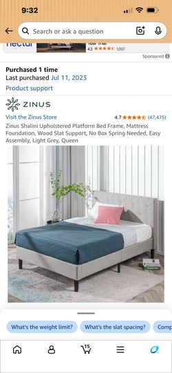 Zinus Queen size bed frame OBO