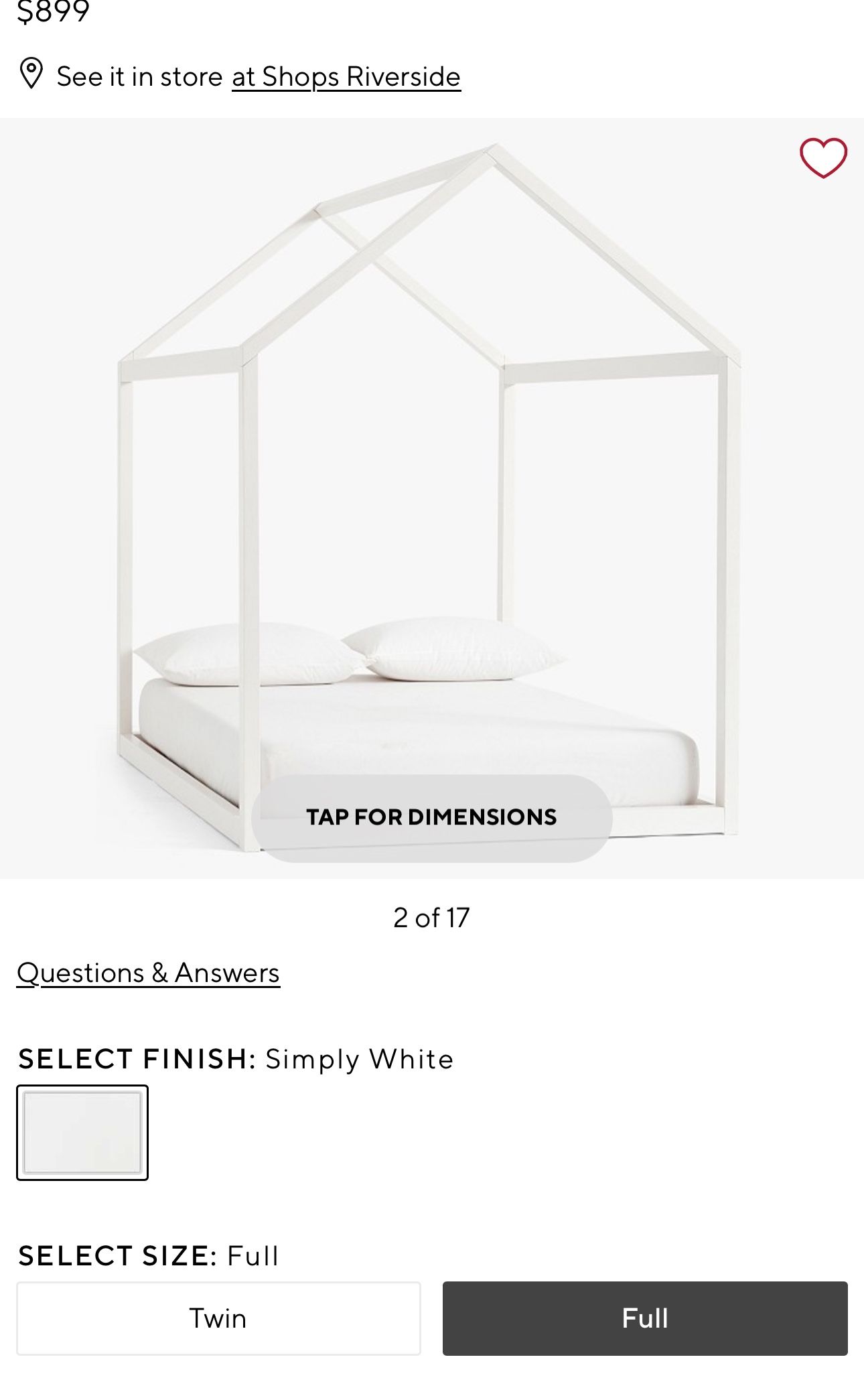 Pottery Barn Camden House Bed Full Wood Tone