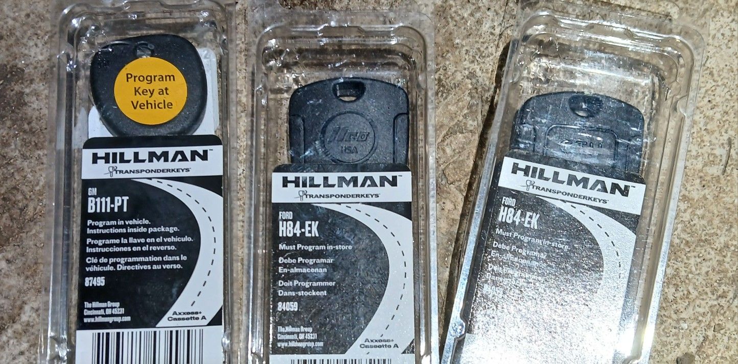 Hillman Transponder Keys New!