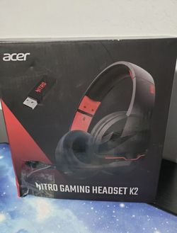 New Acer 2.4GHz Flex Wireless Gaming Headset, Non-Stop 100H Battery, Dynamic 50mm Drivers, Clear Voice Mic, Bluetooth 5.3, 3.5mm, Gaming Headphones