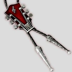 New guitar country Western Bolo Tie 39" other colors available. Blue shown for measurements only.