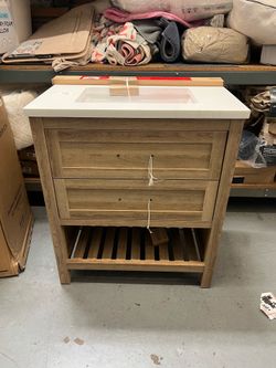 Autumn 30” Freestanding Single Sink Weathered Bathroom Vanity