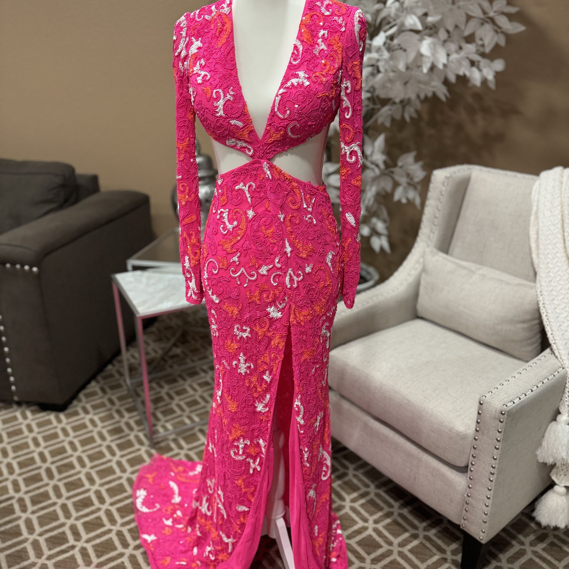 Hot pink Sherri Hill dress
