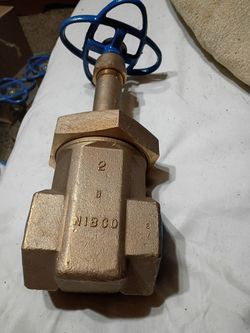 (3) New Bronze 2 inch long stem Gate Valves